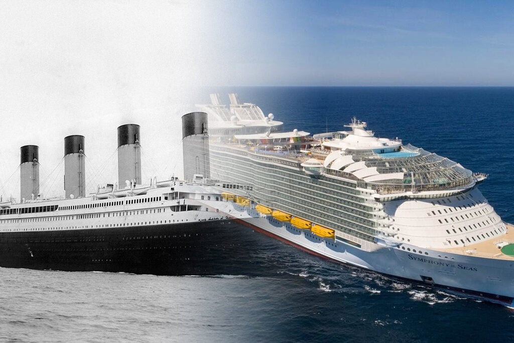 largest cruise ship compared to titanic