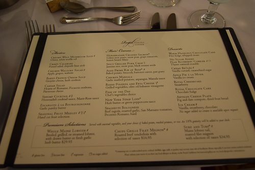 Anthem Of The Seas Main Dining Room Menu Anthem Of The Seas Main Dining Room Menu