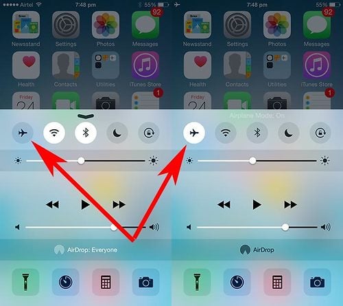 Toggle-Airplane-Mode-from-iPhone-Control