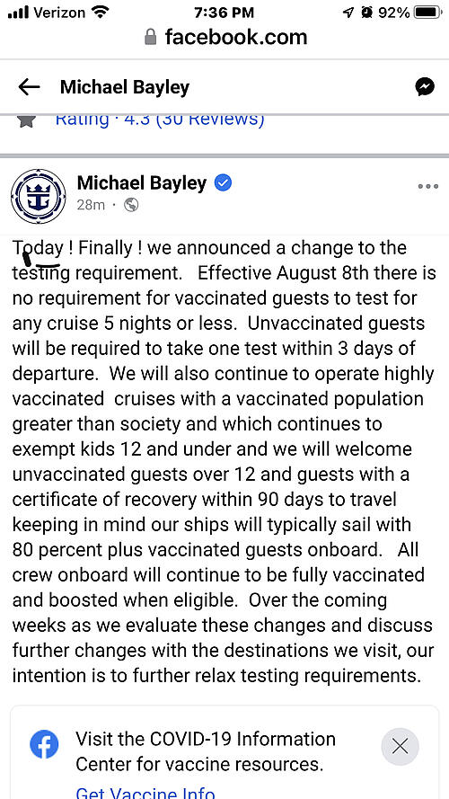 Top 9 Can unvaccinated go on cruises 2 Royal Caribbean will allow unvaccinated passengers on cruise ships in early August