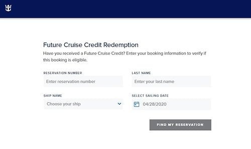 rcl cruise credit