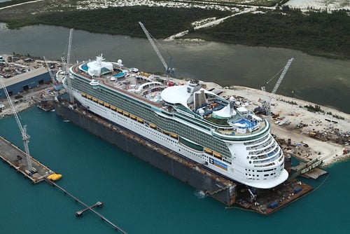 Image result for independence of the seas in dry dock