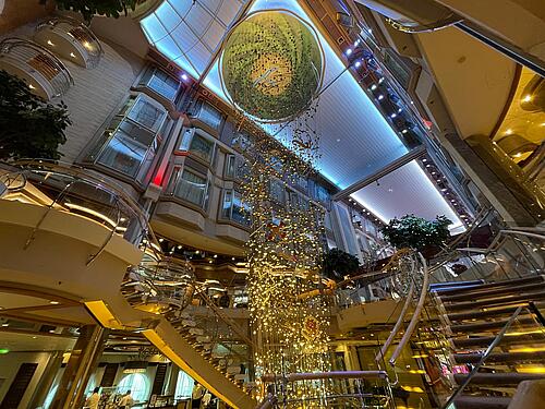 Mall inside the Royal Caribbean Navigator of the sea cruise. It