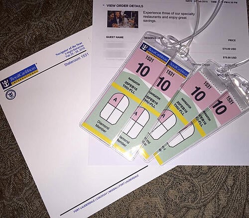 Royal caribbean luggage labels sales