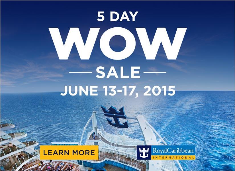 Royal Caribbean to begin 5day WOW Sale 200 OBC & 50 reduced deposit