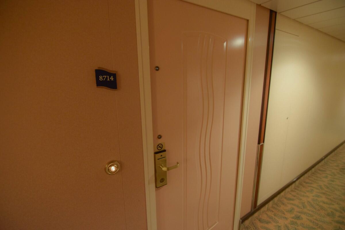 Royal Caribbean patents opening a cruise ship cabin door with facial