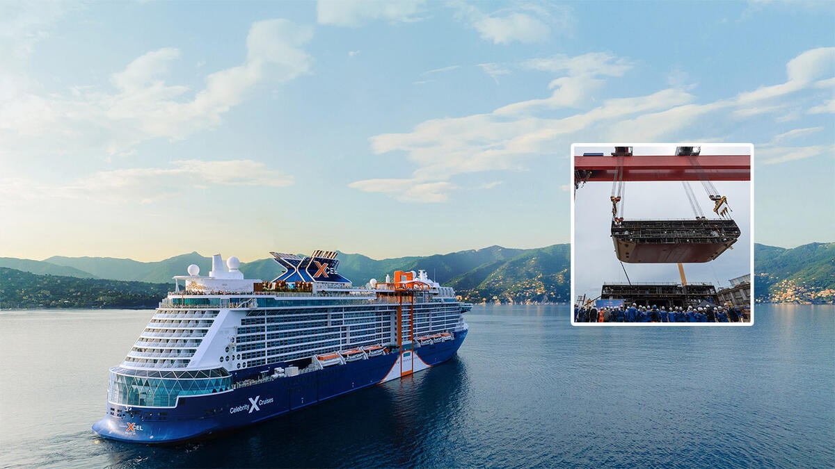 Pictures present Celeb Cruises lays keel for brand spanking new Xcel cruise ship