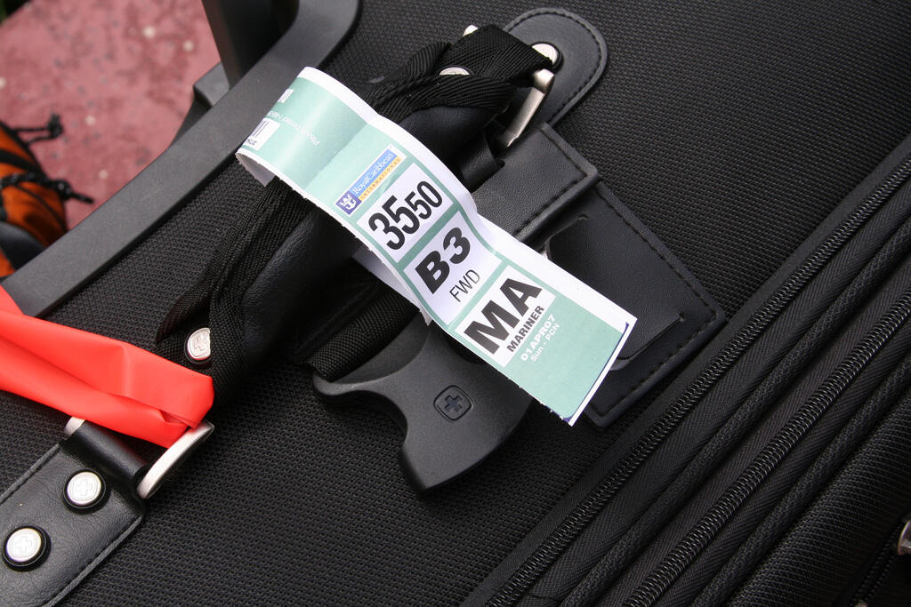 Spotted Royal Caribbean offering luggage storage service on Grandeur of the Seas Royal