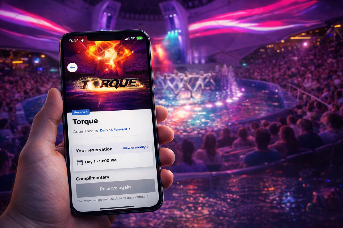 When can you book shows at Royal Caribbean?