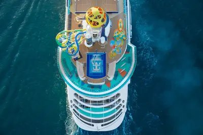 Independence of the Seas aerial view birds eye