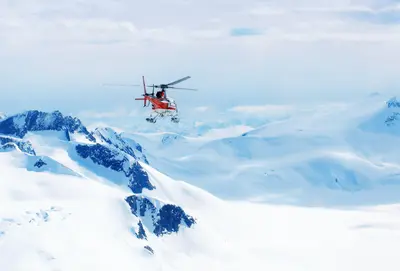 Helicopter in Alaska