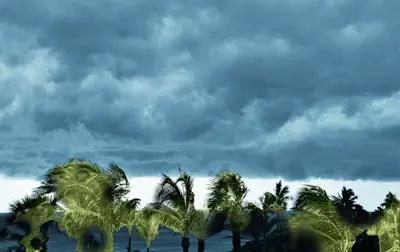 Storm near beach
