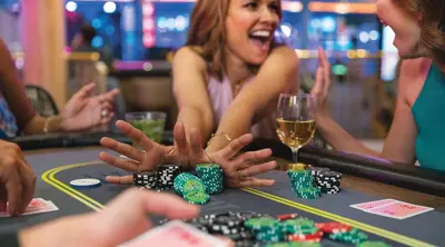Woman betting casino