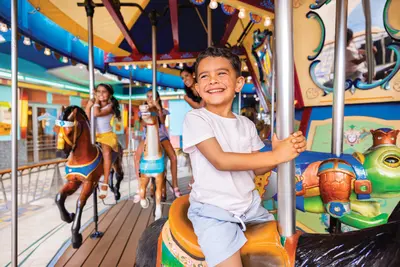 Kids on carousel