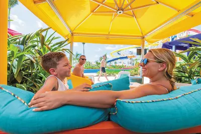 Family in a Cabana