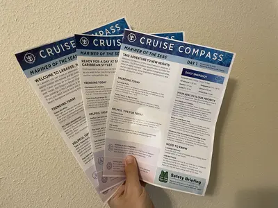 Cruise Compass in hand