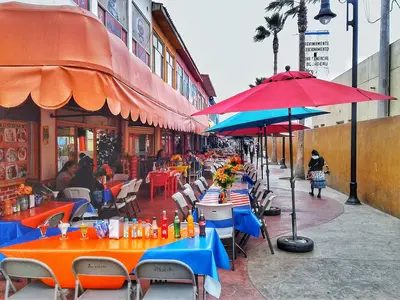Street Cafes in Ensenada, Mexico