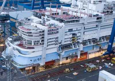 Icon of the Seas construction aerial photo from September 2022