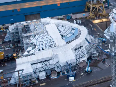 Icon of the Seas construction aerial photo from September 2022