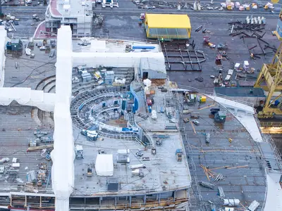 Icon of the Seas construction aerial photo from September 2022