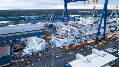 Icon of the Seas construction aerial photo from September 2022