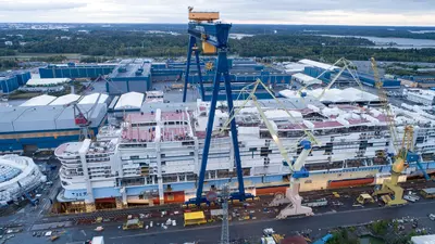 Icon of the Seas construction aerial photo from September 2022