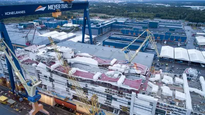 Icon of the Seas construction aerial photo from September 2022