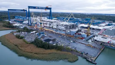 Icon of the Seas construction aerial photo from September 2022