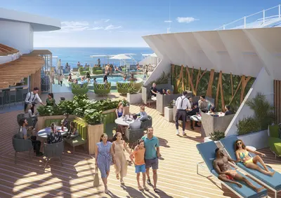 Suite Sun Deck render on Icon of the Seas