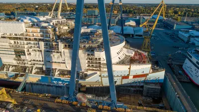 Icon of the Seas construction aerial photo from October 2022