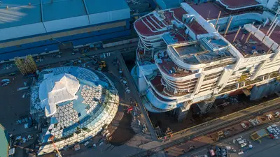 Icon of the Seas construction aerial photo from October 2022