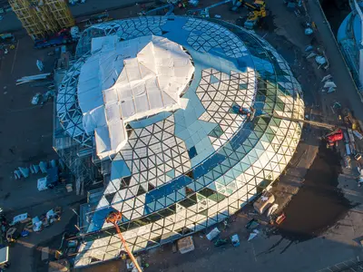 Icon of the Seas construction aerial photo from October 2022