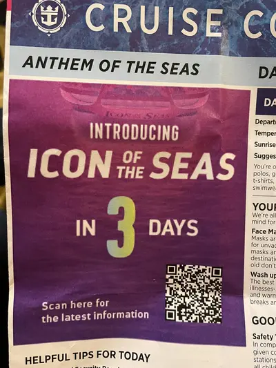 Icon of the Seas promo in Cruise Compass