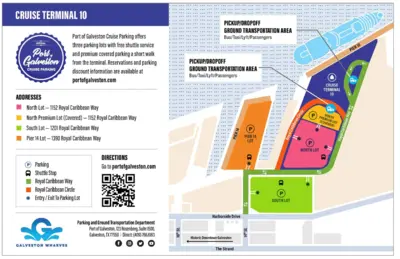 Galveston parking map