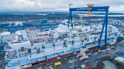 Icon of the Seas construction aerial photo from October 2022