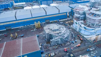 Icon of the Seas construction aerial photo from October 2022