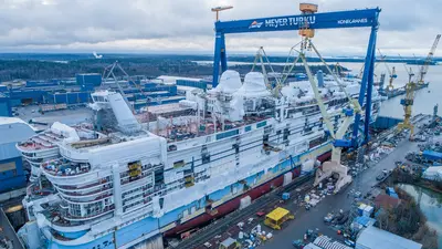 Icon of the Seas construction aerial photo from October 2022