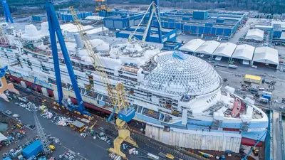 Icon of the Seas construction aerial photo from October 2022