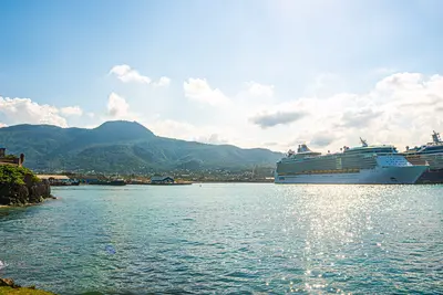 Dominican Republic with cruise ship