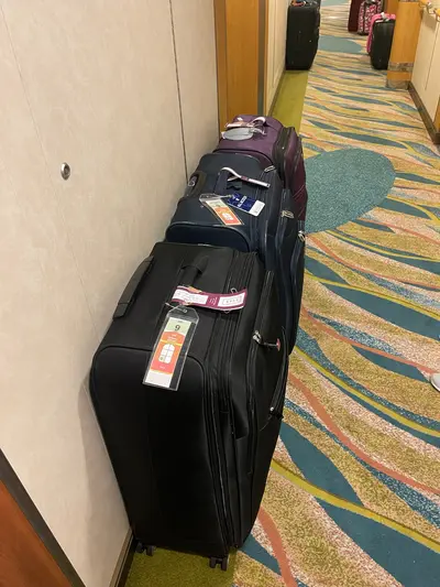 Luggage in hallway