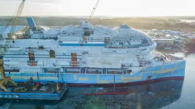 Icon of the Seas construction aerial photo from February 2023