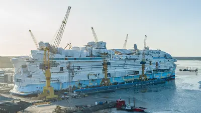 Icon of the Seas construction aerial photo from February 2023