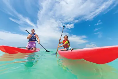 Paddle boarding in CocoCay