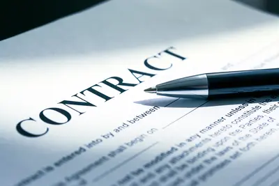 Contract stock image