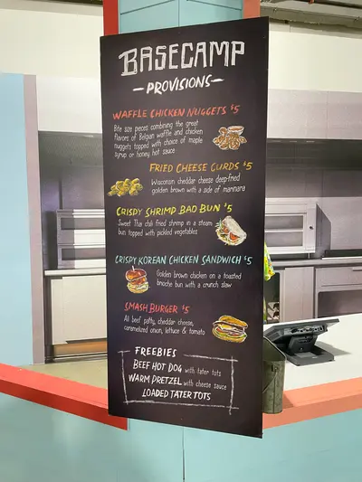 Basecamp mock menu