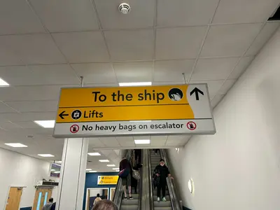 Boarding ship in Southampton