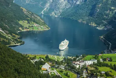 Ship in Geiranger