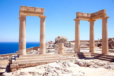 ancient temple. Lindos. Rhodes 