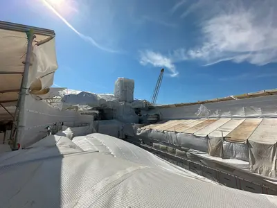 Icon of the Seas under construction in May 2023