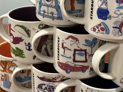 Starbucks 'Been There' mugs of Royal Caribbean ships